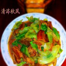 红烧肉炒生菜的做法