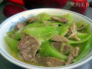 肉片爆莴笋的做法