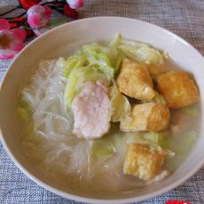 白菜粉丝豆泡汤的做法 白菜粉丝豆泡汤的做法