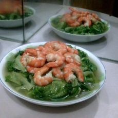 虾仁炒生菜的做法