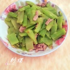 莴笋炒肉的做法