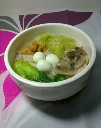 骨汤白菜浇汁面的做法