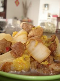 大白菜烧肉的做法