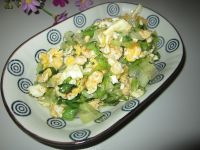 生菜炒鸡蛋的做法