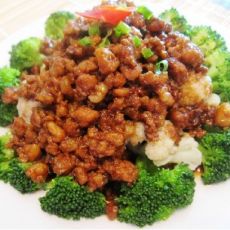 孜然肉沫烩双花的做法 孜然肉沫烩双花的做法