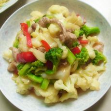 双花炒肉的做法 双花炒肉的做法