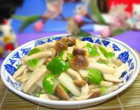 山药炒蟹味菇的做法