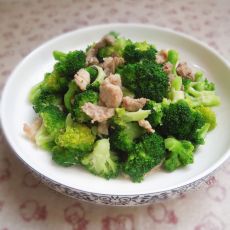 西兰花肉末的做法