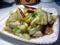 椒香圆白菜的做法