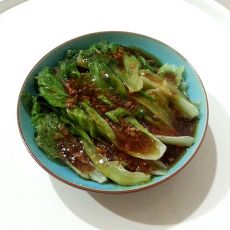 蒜香蜜汁生菜的做法