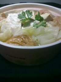 砂锅白菜豆腐热汤的做法