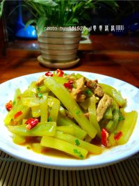莴笋肉片的做法