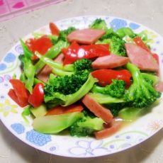 西兰花炒火腿的做法 西兰花炒火腿的做法