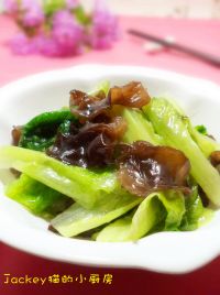 生菜炒云耳的做法