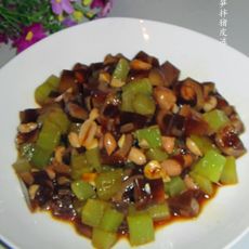 莴笋拌猪皮冻的做法