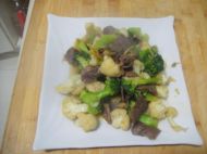 肉片炒双花的做法