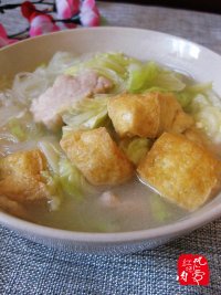 白菜粉丝豆泡汤的做法