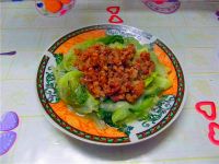 肉末拌生菜的做法