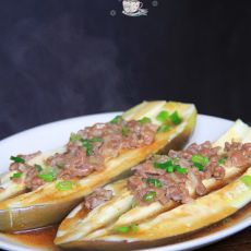 蚝油肉丁蒸茄子的做法 蚝油肉丁蒸茄子的做法