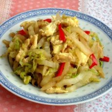 鸡蛋炒白菜的做法 鸡蛋炒白菜的做法