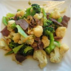 肉片炒双花的做法 肉片炒双花的做法
