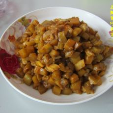 豆瓣酱炒茄丁的做法