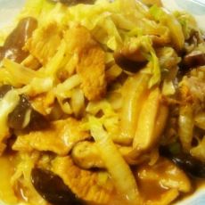 香菇白菜炒肉的做法