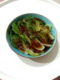 蒜香蜜汁生菜的做法