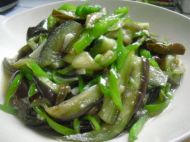 蒜香青椒茄丝的做法