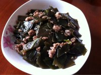 肉末海带根的做法