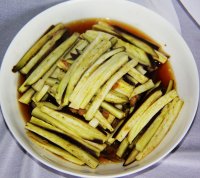 肉丝蒸茄子的做法