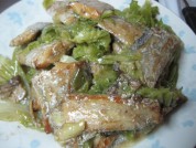 菜心烧带鱼的做法