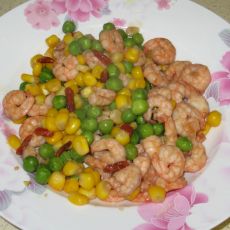 青豆粟米虾仁的做法
