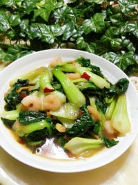 虾仁油菜的做法