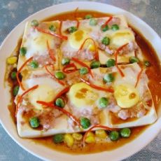 鹌鹑蛋蒸豆腐的做法 鹌鹑蛋蒸豆腐的做法