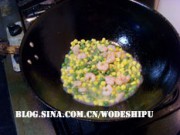 玉米青豆炒虾仁的做法