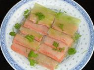 火腿虾肉冬瓜夹的做法