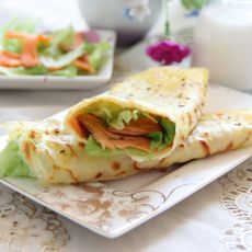 三文鱼杂粮煎饼的做法 三文鱼杂粮煎饼的做法