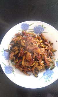老干妈肉丝茄子的做法