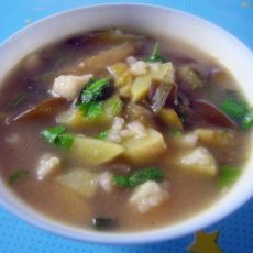 茄子土豆疙瘩汤的做法 茄子土豆疙瘩汤的做法