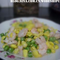 玉米青豆炒虾仁的做法