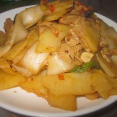 杂炒土豆片的做法 杂炒土豆片的做法