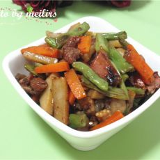酱烧杂蔬鸭条的做法 酱烧杂蔬鸭条的做法