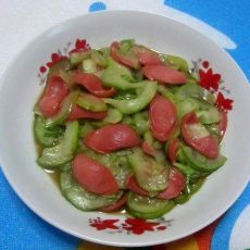 香肠炒瓜片的做法