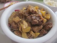 猪肉勾鸡的做法