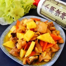 香菠鸡块的做法