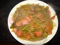 火腿芹菜粉条的做法