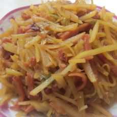 香肠炒土豆丝的做法 香肠炒土豆丝的做法