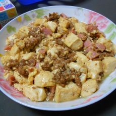 香肠肉末豆腐的做法 香肠肉末豆腐的做法