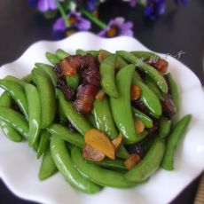 腊肉炒甜豆的做法 腊肉炒甜豆的做法